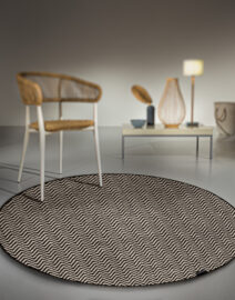 Στρογγυλό Χαλί Καλοκαιρινό (Φ150) Guy Laroche Medal taupe