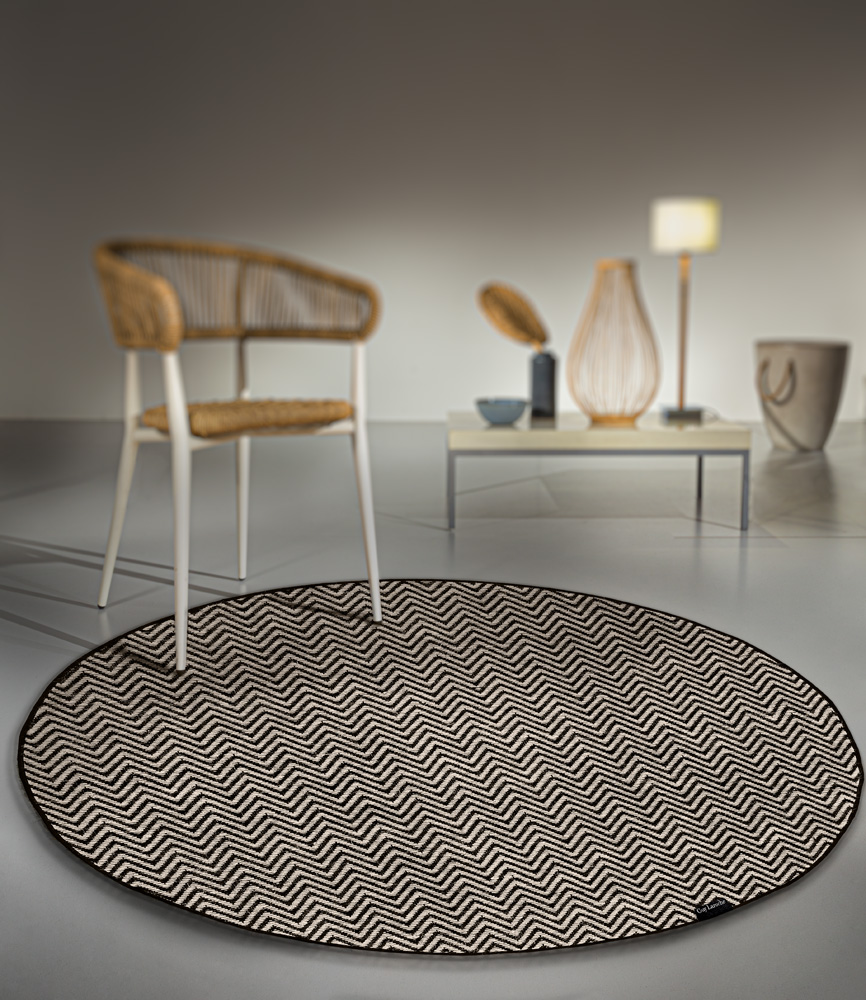 Στρογγυλό Χαλί Καλοκαιρινό (Φ150) Guy Laroche Medal taupe