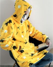 Palamaiki Huhu Κουβέρτα Fleece με Μανίκια 90x100εκ. Yellow